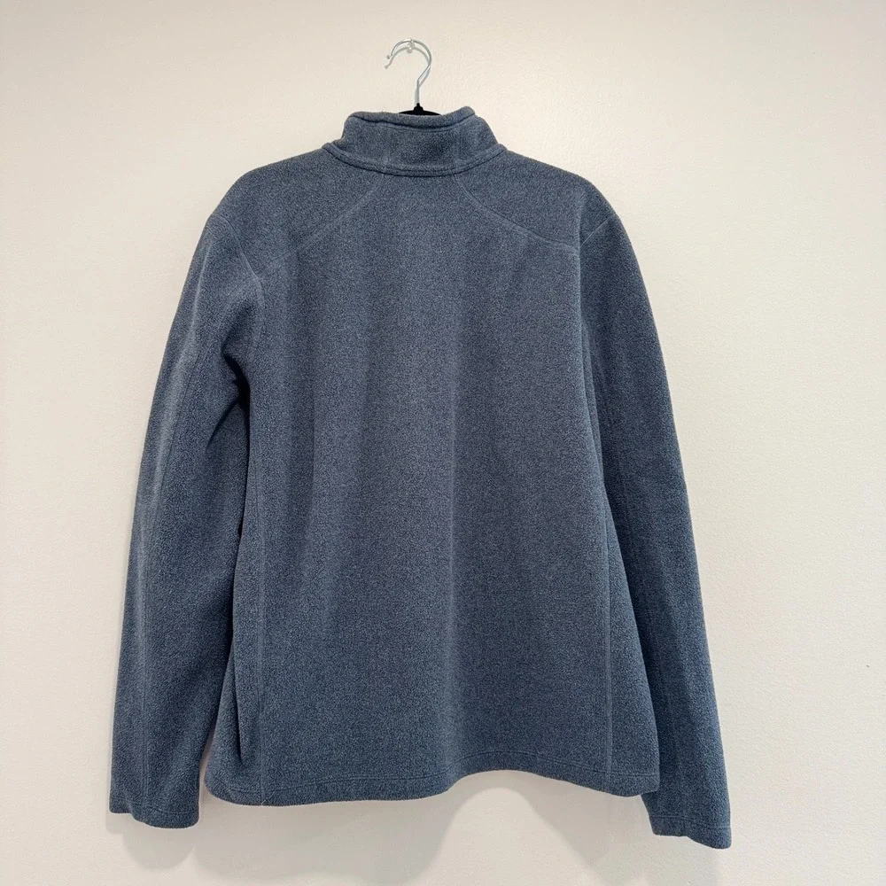 LL‎ Bean Trail Fleece Quarter Zip Pullover Lightweight Sweater L Gray Outdoor
